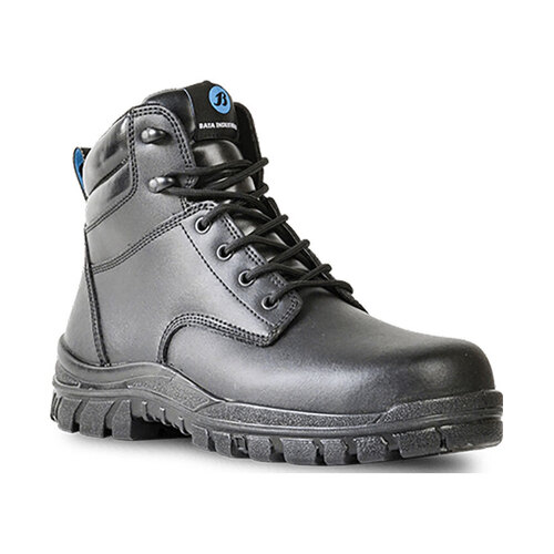 WORKWEAR, SAFETY & CORPORATE CLOTHING SPECIALISTS - Naturals - Saturn - Black Leather Lace Up Safety Boot