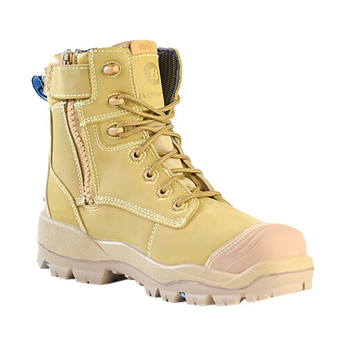 WORKWEAR, SAFETY & CORPORATE CLOTHING SPECIALISTS - Longreach Ct Zip - Helix Ultra Wheat Zip/Lace Safety (Composite Toe)
