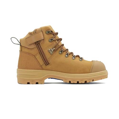 WORKWEAR, SAFETY & CORPORATE CLOTHING SPECIALISTS 243 - XFOOT TPU - Wheat nubuck water-resistant leather zip side safety boot