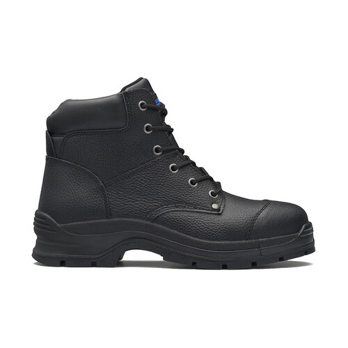 WORKWEAR, SAFETY & CORPORATE CLOTHING SPECIALISTS 313 - WORKFIT - Black rambler print lace up boot with leather toe protection