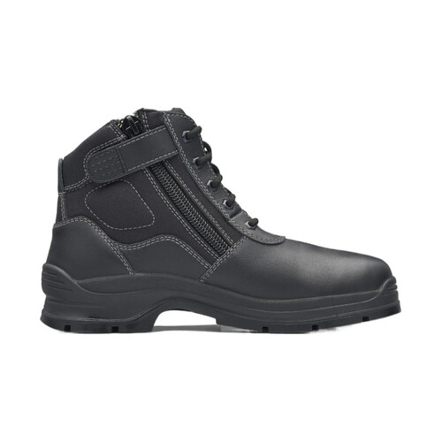 419 Worklife Non Safety Black Leather zip side ankle height