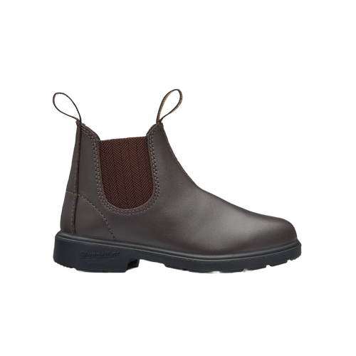 WORKWEAR, SAFETY & CORPORATE CLOTHING SPECIALISTS - Child's brown premium leather elastic side boot