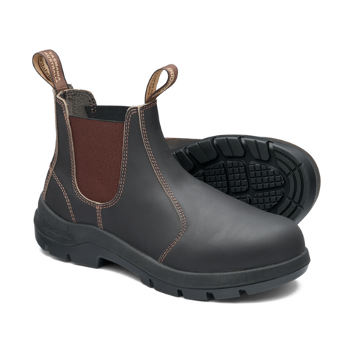 WORKWEAR, SAFETY & CORPORATE CLOTHING SPECIALISTS - Blundstone 700 WorkLife Stout Brown Leather Elastic Side Boot