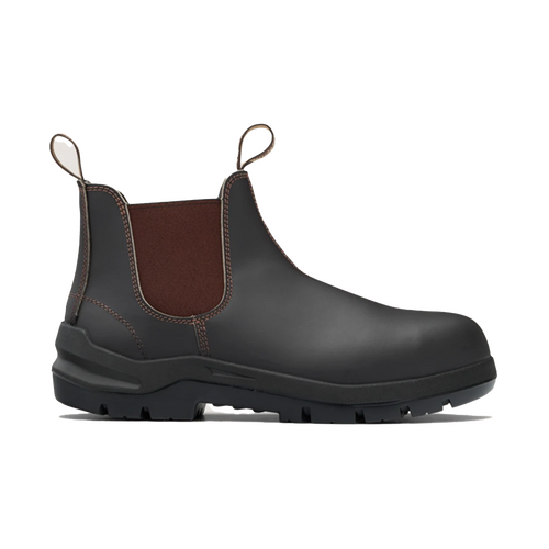 WORKWEAR, SAFETY & CORPORATE CLOTHING SPECIALISTS - DuraFit Stout Brown leather elastic side safety boot