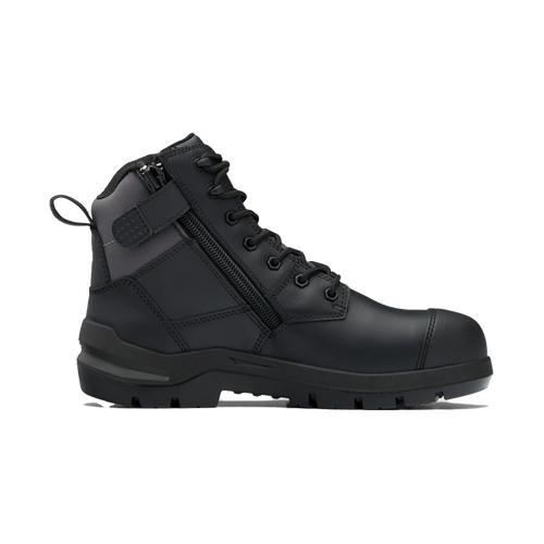 WORKWEAR, SAFETY & CORPORATE CLOTHING SPECIALISTS - DuraFit Black anti-static leather 150mm zip side safety boot