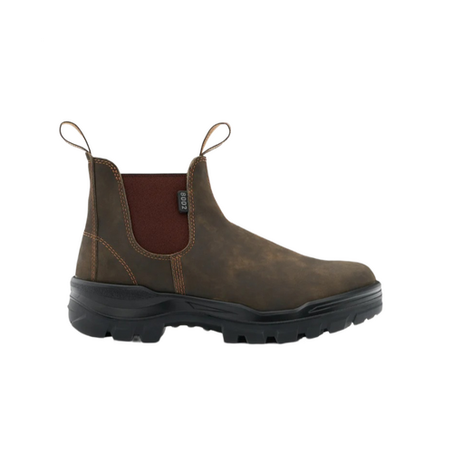 WORKWEAR, SAFETY & CORPORATE CLOTHING SPECIALISTS RotoFlex Rustic brown water-resistant nubuck elastic side safety boot