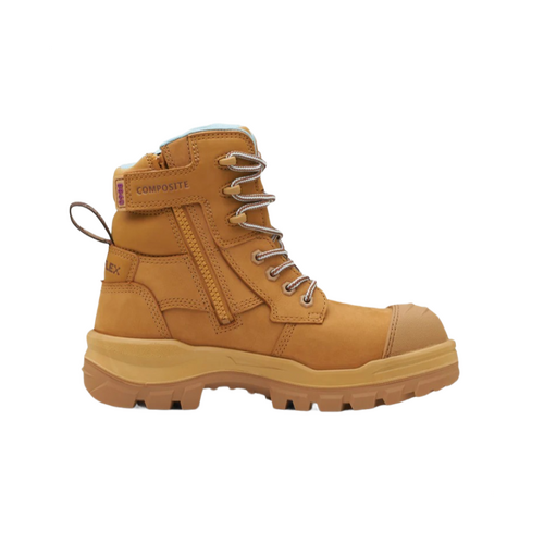 WORKWEAR, SAFETY & CORPORATE CLOTHING SPECIALISTS - RotoFlex Wheat water-resistant nubuck 150mm zip side women's safety boot