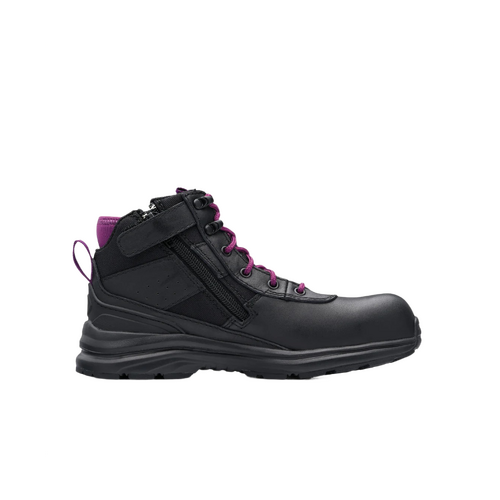 WORKWEAR, SAFETY & CORPORATE CLOTHING SPECIALISTS Women's Black water resistant leather anti-static safety hiker