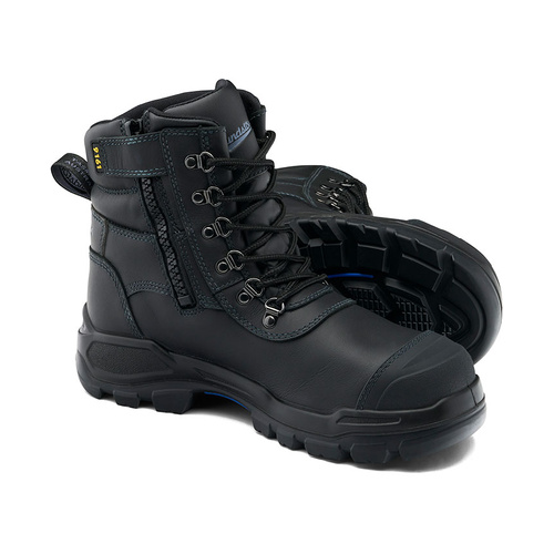 WORKWEAR, SAFETY & CORPORATE CLOTHING SPECIALISTS - RotoFlex Black 150mm Chemical Resistant Zip Sided Safety Boot
