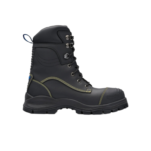 WORKWEAR, SAFETY & CORPORATE CLOTHING SPECIALISTS Black platinum quality water resistant upper high leg safety boot with non-metallic penetration resistant insole