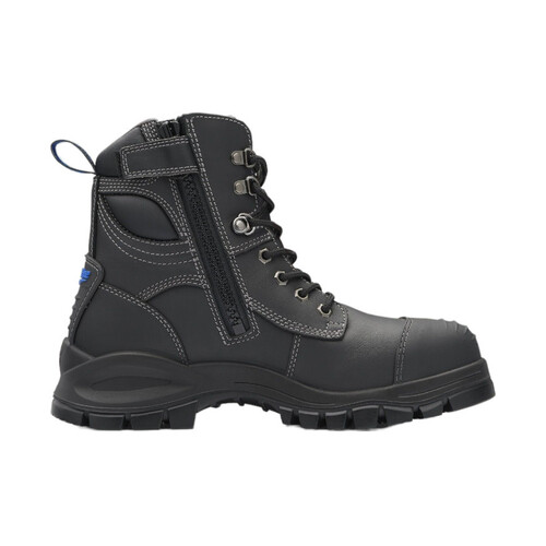 WORKWEAR, SAFETY & CORPORATE CLOTHING SPECIALISTS DISCONTINUED - 997 - XFOOT RUBBER - Black water resistant  zip side 150mm ankle boot-Black-5