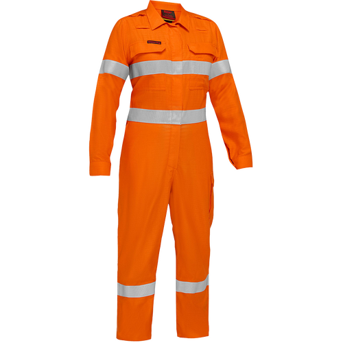 WORKWEAR, SAFETY & CORPORATE CLOTHING SPECIALISTS Apex 160/185 Women's Taped Hi Vis FR Ripstop Vented Coverall with Waist Zip Opening