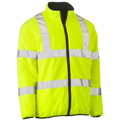 WORKWEAR, SAFETY & CORPORATE CLOTHING SPECIALISTS - DISCONTINUED - TAPED HI VIS REVERSIBLE PUFFER JACKET