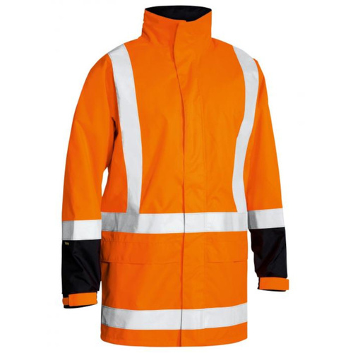 WORKWEAR, SAFETY & CORPORATE CLOTHING SPECIALISTS DISCONTINUED - TAPED HI VIS RAIN SHELL JACKET (WATERPROOF)