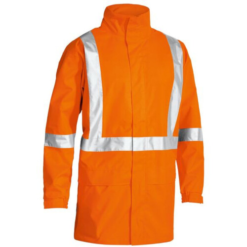 WORKWEAR, SAFETY & CORPORATE CLOTHING SPECIALISTS DISCONTINUED - X TAPED HI VIS RAIN SHELL JACKET