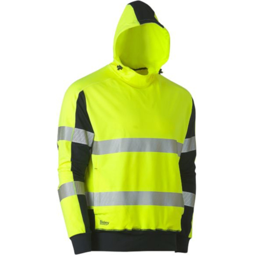 WORKWEAR, SAFETY & CORPORATE CLOTHING SPECIALISTS DISCONTINUED - TAPED HI VIS STRETCHY FLEECE HOODIE