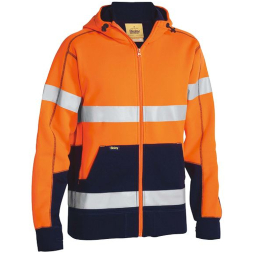 WORKWEAR, SAFETY & CORPORATE CLOTHING SPECIALISTS TAPED HI VIS FLEECE HOODIE WITH SHERPA LINING