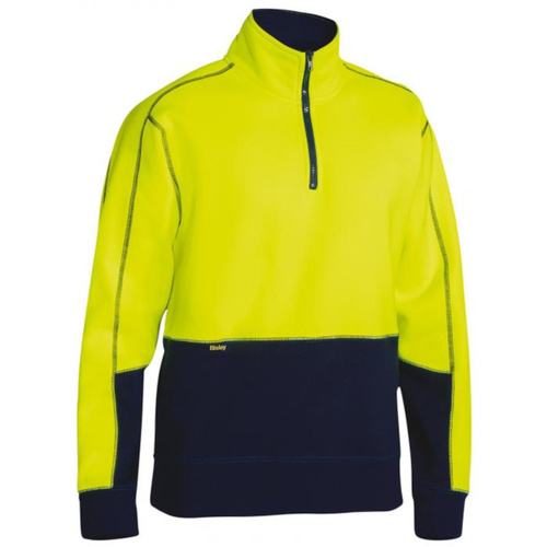 WORKWEAR, SAFETY & CORPORATE CLOTHING SPECIALISTS - HI VIS FLEECE ZIP PULLOVER