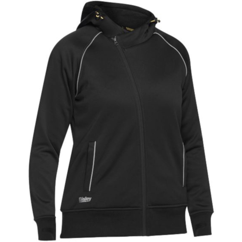 WORKWEAR, SAFETY & CORPORATE CLOTHING SPECIALISTS DISCONTINUED - WOMEN'S FLEECE ZIP FRONT HOODIE WITH SHERPA LINING