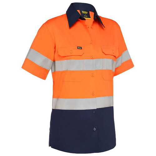 WORKWEAR, SAFETY & CORPORATE CLOTHING SPECIALISTS WOMEN'S TAPED HI VIS COOL LIGHTWEIGHT DRILL SHIRT