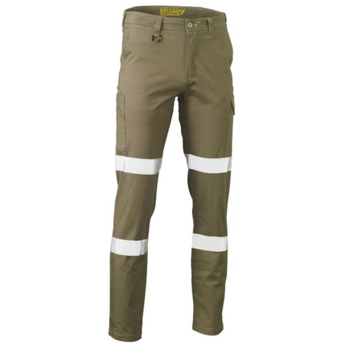 WORKWEAR, SAFETY & CORPORATE CLOTHING SPECIALISTS - TAPED BIOMOTION STRETCH COTTON DRILL CARGO PANTS