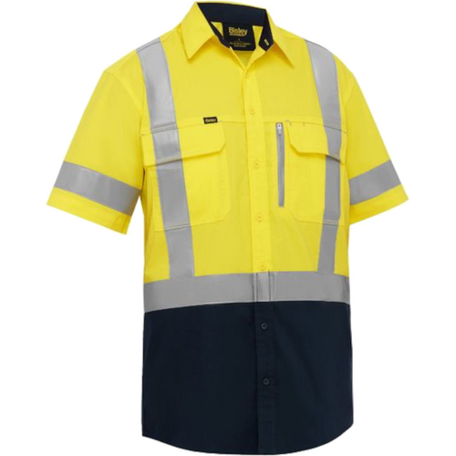 WORKWEAR, SAFETY & CORPORATE CLOTHING SPECIALISTS X Taped Hi Vis Stretch Cotton Shirt