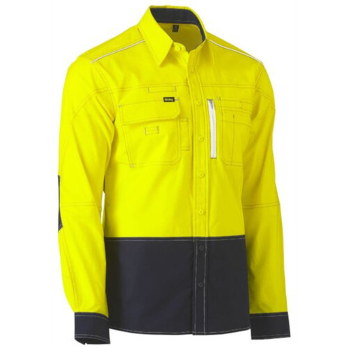 WORKWEAR, SAFETY & CORPORATE CLOTHING SPECIALISTS - DISCONTINUED - FLEX & MOVE  HI VIS UTILITY SHIRT LONG SLEEVE