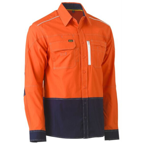 WORKWEAR, SAFETY & CORPORATE CLOTHING SPECIALISTS DISCONTINUED - FLEX & MOVE  HI VIS UTILITY SHIRT LONG SLEEVE