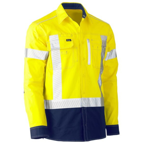WORKWEAR, SAFETY & CORPORATE CLOTHING SPECIALISTS DISCONTINUED - FLEX & MOVE  X TAPED HI VIS UTILITY SHIRT LONG SLEEVE
