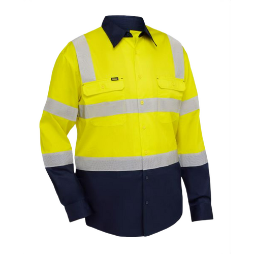 WORKWEAR, SAFETY & CORPORATE CLOTHING SPECIALISTS - Taped Biomotion Hi Vis Cool Lightweight Vented Shirt