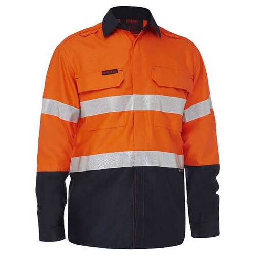 WORKWEAR, SAFETY & CORPORATE CLOTHING SPECIALISTS APEX 160 TAPED HI VIS LIGHTWEIGHT FR RIPSTOP VENTED SHIRT