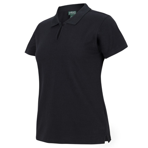 WORKWEAR, SAFETY & CORPORATE CLOTHING SPECIALISTS - C of C LADIES COTTON S/S STRETCH POLO