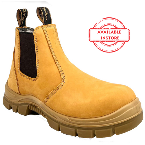 WORKWEAR, SAFETY & CORPORATE CLOTHING SPECIALISTS - 8" WHEAT NUBUCK LEATHER SCUFF CAP COMP TOE