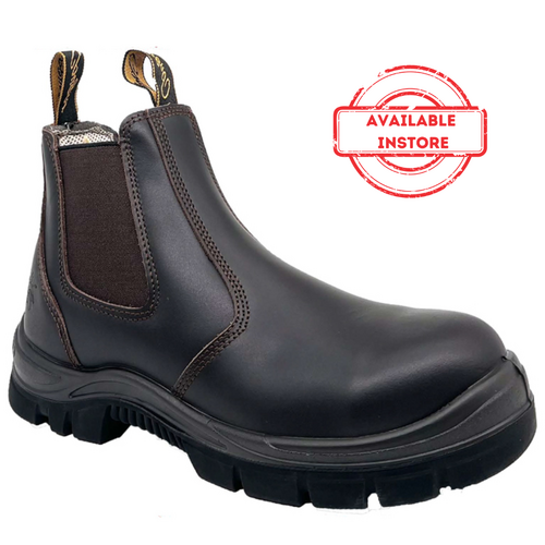 WORKWEAR, SAFETY & CORPORATE CLOTHING SPECIALISTS - CLARET ELASTIC SIDED SLIP ON COMP TOE