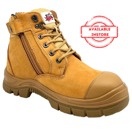 WORKWEAR, SAFETY & CORPORATE CLOTHING SPECIALISTS - 6" WHEAT NUBUCK LEATHER SCUFF CAP COMP TOE
