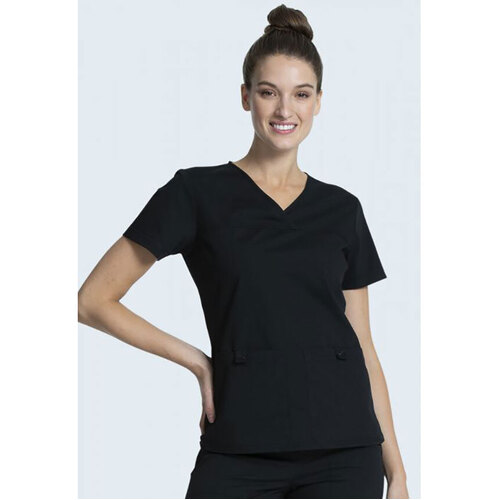 WORKWEAR, SAFETY & CORPORATE CLOTHING SPECIALISTS - PROFESSIONALS KNIT SIDE PANEL WOMEN'S V NECK TOP