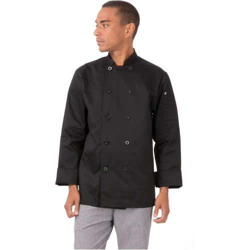WORKWEAR, SAFETY & CORPORATE CLOTHING SPECIALISTS Bastille Black Basic Chef Jacket
