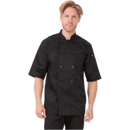 WORKWEAR, SAFETY & CORPORATE CLOTHING SPECIALISTS - Chambery Black Basic Chef Jacket