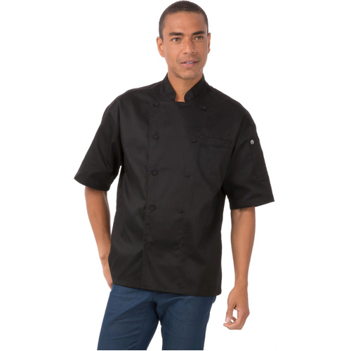 WORKWEAR, SAFETY & CORPORATE CLOTHING SPECIALISTS - Palermo Short Sleeve Chef Jacket w/ Cool Vent