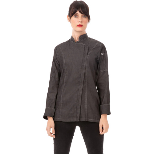 WORKWEAR, SAFETY & CORPORATE CLOTHING SPECIALISTS - Gramercy Ladies Denim Chef Jacket