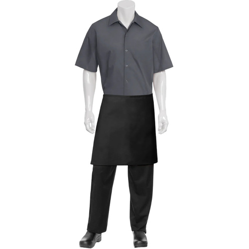 WORKWEAR, SAFETY & CORPORATE CLOTHING SPECIALISTS - Black Half Apron No Pocket