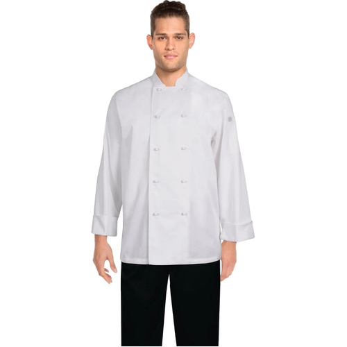 WORKWEAR, SAFETY & CORPORATE CLOTHING SPECIALISTS - Murray White L/S Basic Chef Jacket