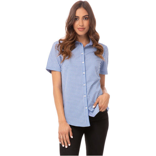 WORKWEAR, SAFETY & CORPORATE CLOTHING SPECIALISTS - Gingham Short Sleeve Dress Shirt Ladies