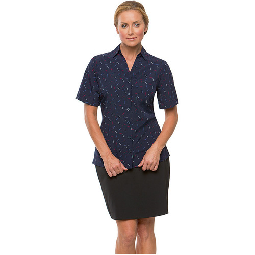 WORKWEAR, SAFETY & CORPORATE CLOTHING SPECIALISTS Drift Print Short Sleeve Shirt - Ladies