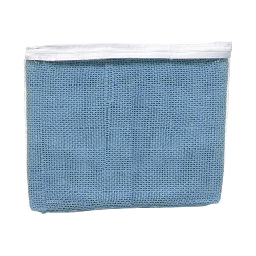 WORKWEAR, SAFETY & CORPORATE CLOTHING SPECIALISTS BLANKET, CELLULAR 100% COTTON, SINGLE BED, BLUE