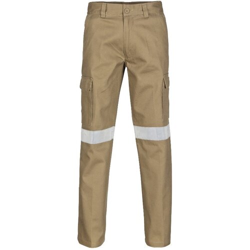 WORKWEAR, SAFETY & CORPORATE CLOTHING SPECIALISTS - Cotton Drill Cargo Pants With 3M R/Tape