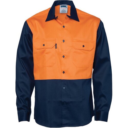 WORKWEAR, SAFETY & CORPORATE CLOTHING SPECIALISTS - Patron Saint Flame Retardant Two Tone Drill Shirt - L/S