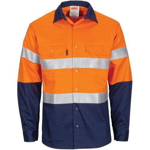 WORKWEAR, SAFETY & CORPORATE CLOTHING SPECIALISTS Paton Saint Flame Retardant 2 Tone Cotton Shirt with 3M F/R Tape - L/S