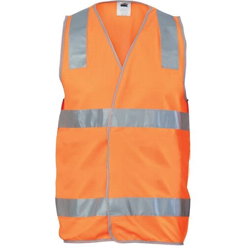 WORKWEAR, SAFETY & CORPORATE CLOTHING SPECIALISTS - Day/Night Safety Vest with Hoop & Shoulder Generic R/Tape