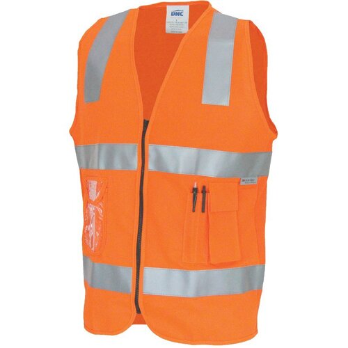 WORKWEAR, SAFETY & CORPORATE CLOTHING SPECIALISTS - Day/Night Side Panel Safety Vest with Generic R/Tape
